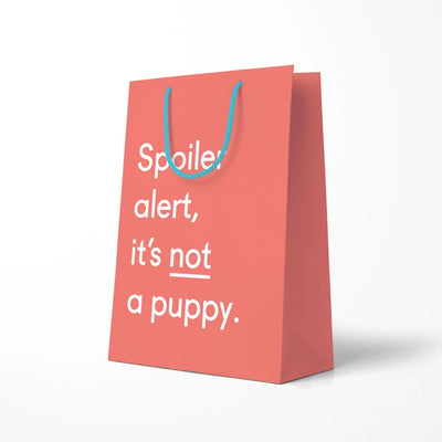 SPOILER ALERT PUPPY GIFT BAG