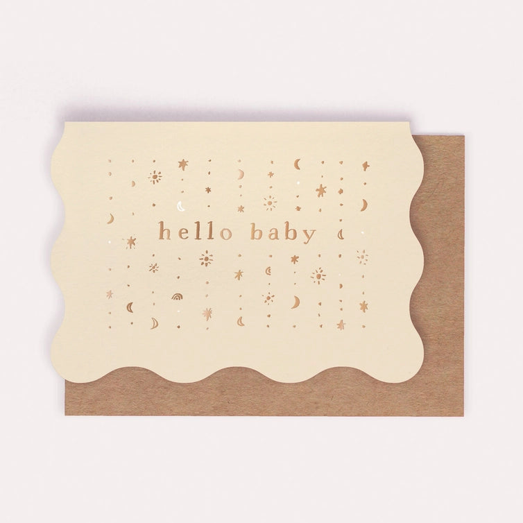 STARS HELLO BABY CARD