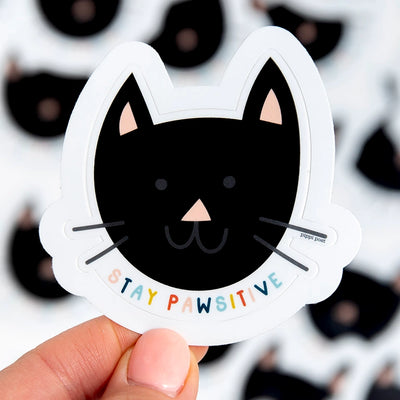 STAY PAWSITIVE STICKER