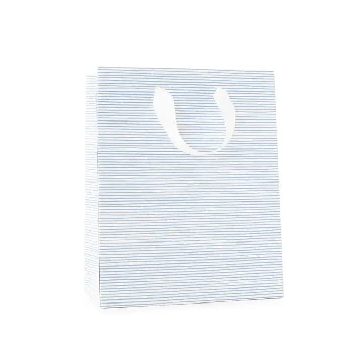 BLUE PAINTED STRIPE GIFT BAG