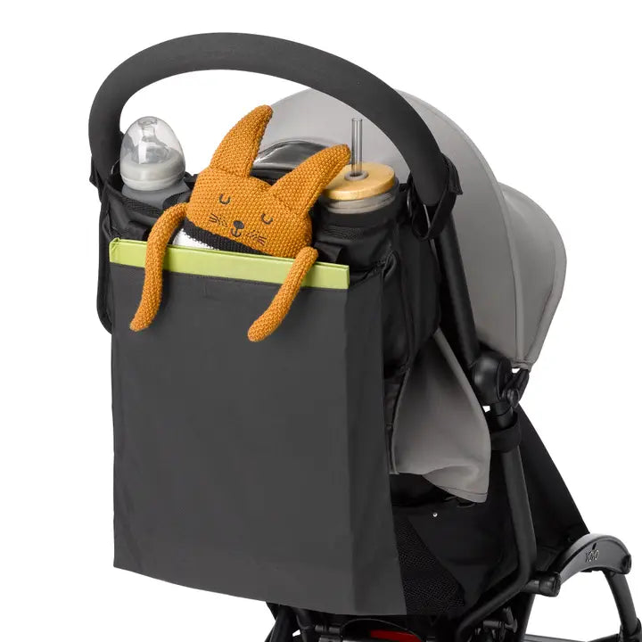 WANDER STROLLER CADDY - BLACK MATTE LEATHERETTE