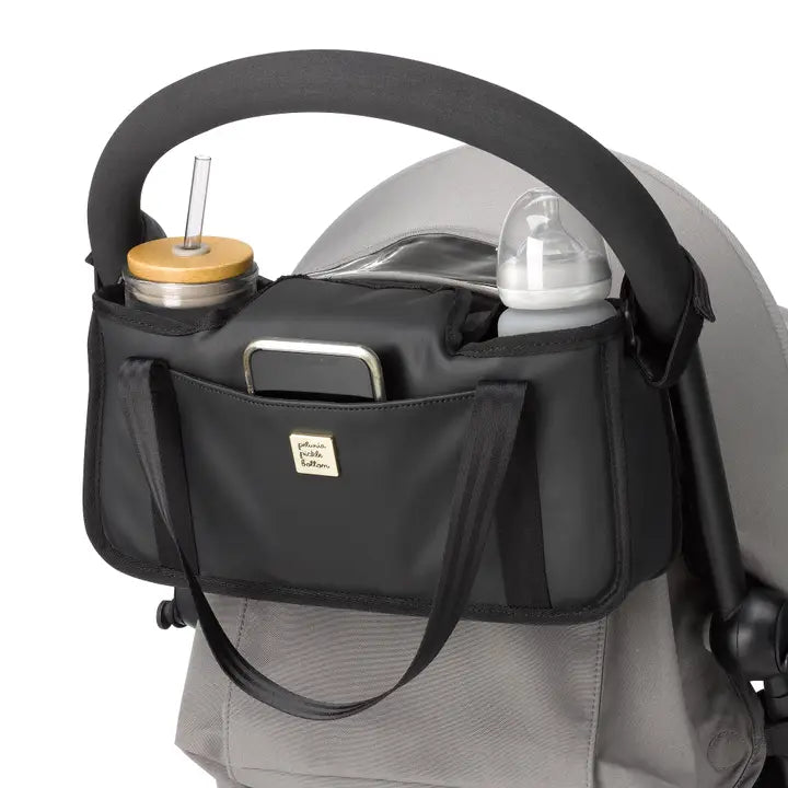 WANDER STROLLER CADDY - BLACK MATTE LEATHERETTE