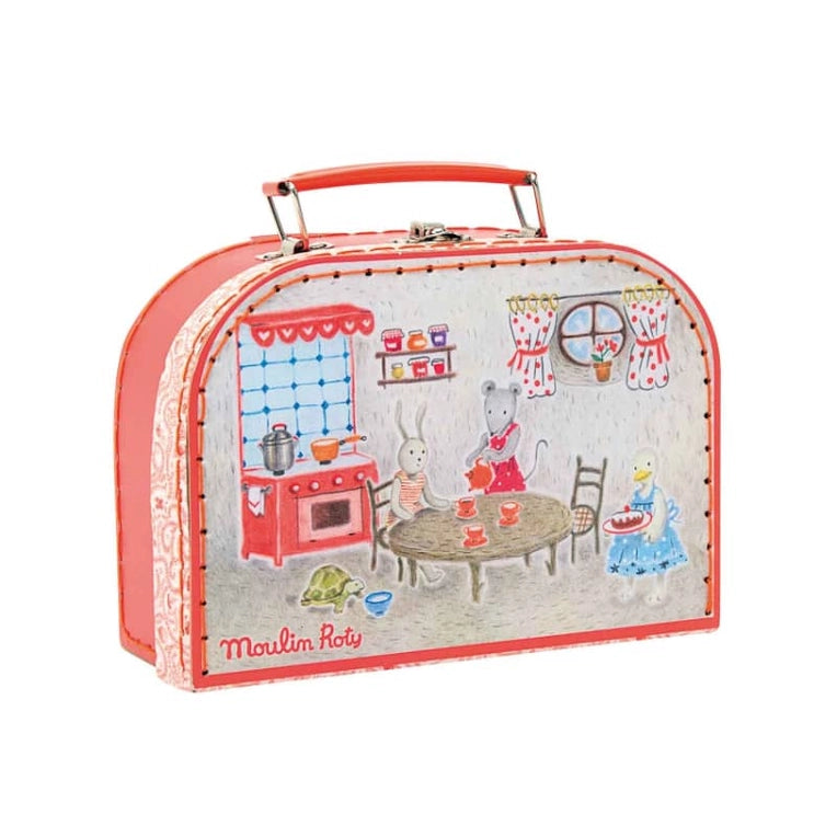 SUITCASE TEA PARTY CERAMIC SET THE BIG FAMILY