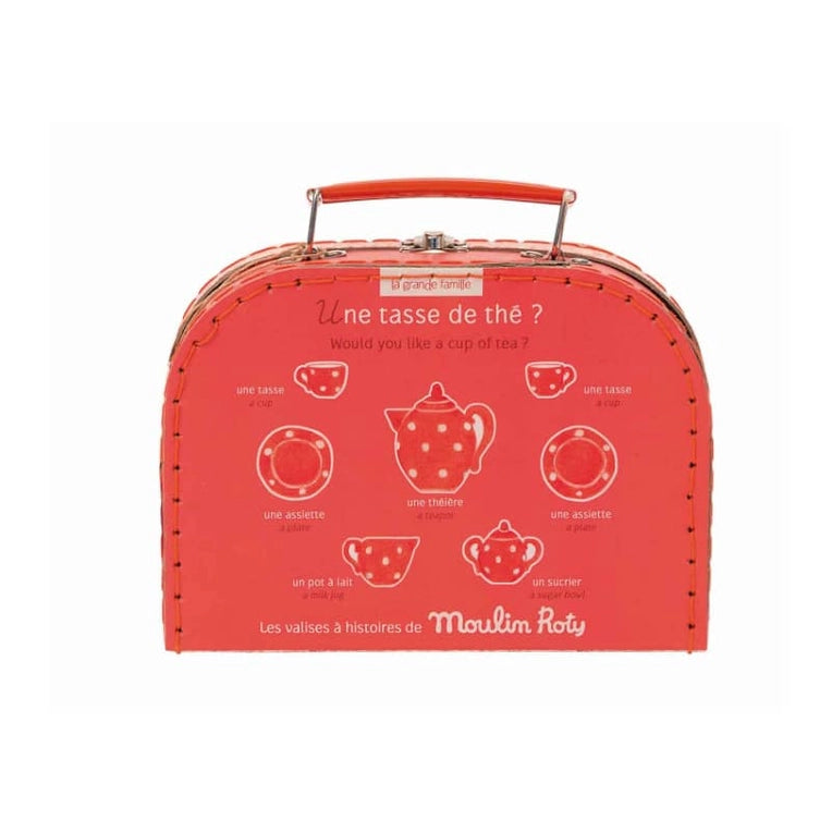 SUITCASE TEA PARTY CERAMIC SET THE BIG FAMILY