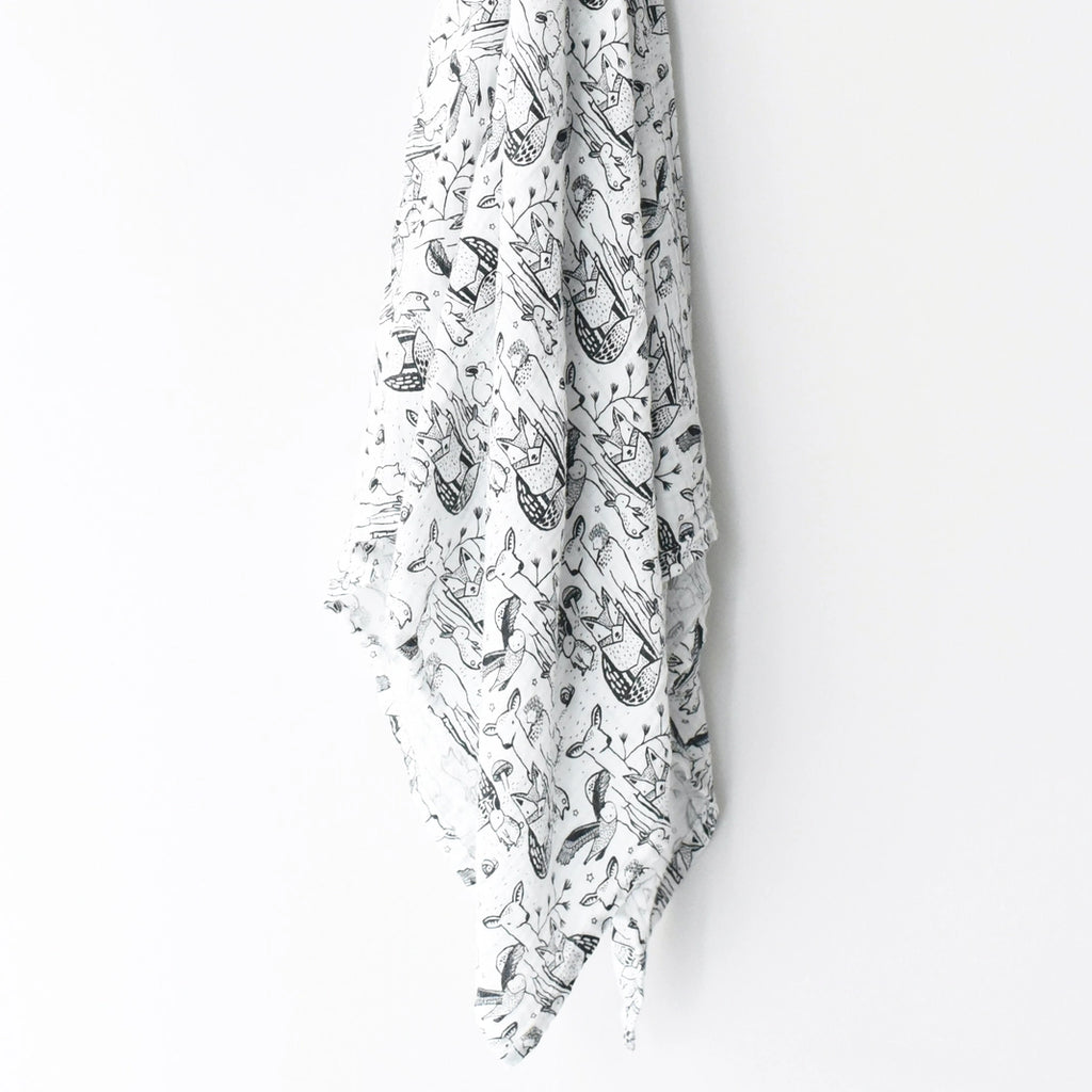 ORGANIC MUSLIN SWADDLE - FOREST
