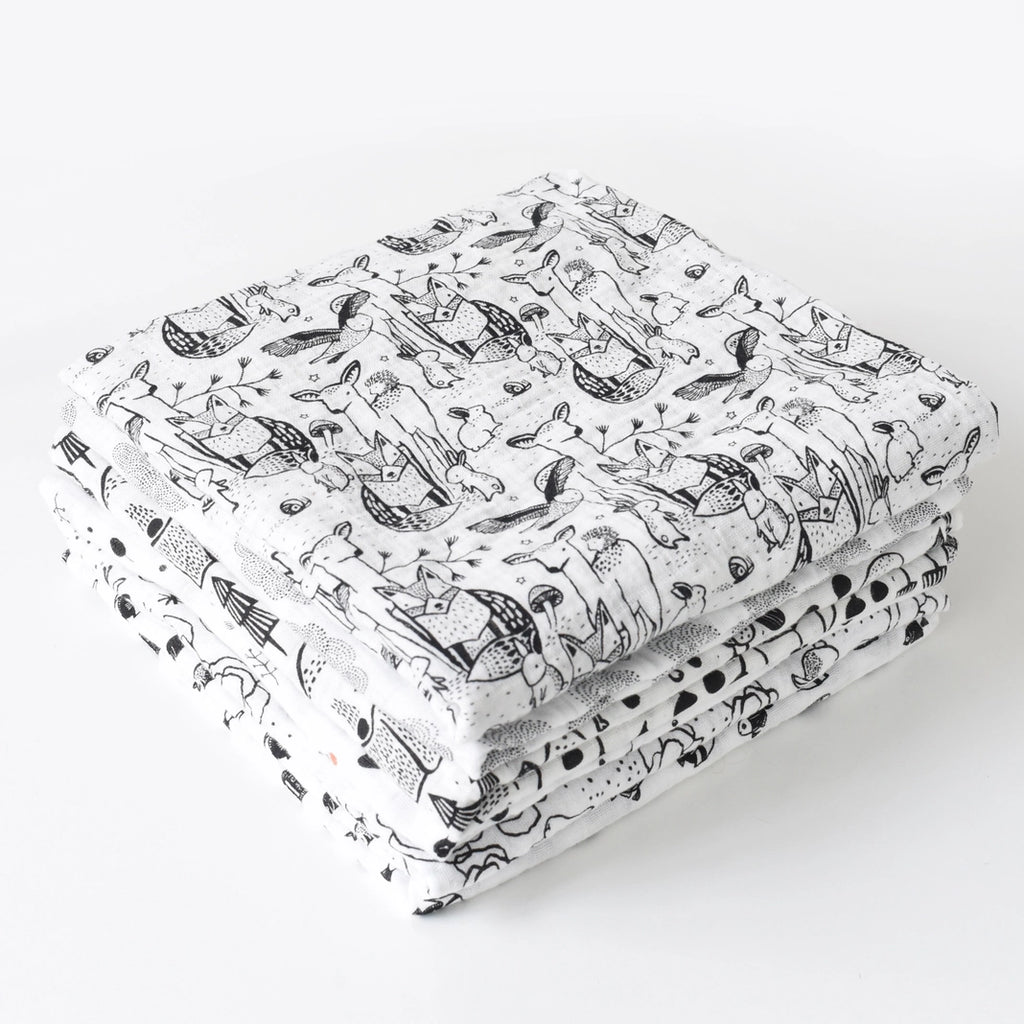 ORGANIC MUSLIN SWADDLE - FOREST