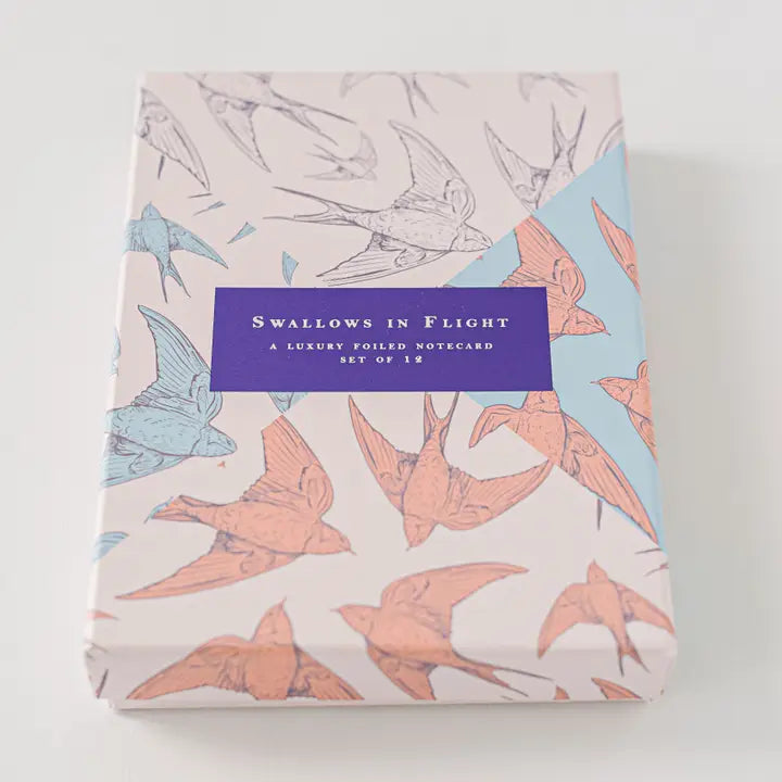 SWALLOWS IN FLIGHT STATIONERY SET