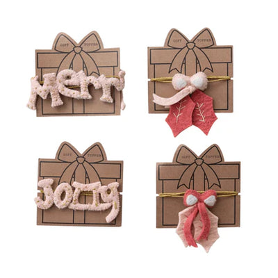 Handmade Wool Felt Gift Toppers