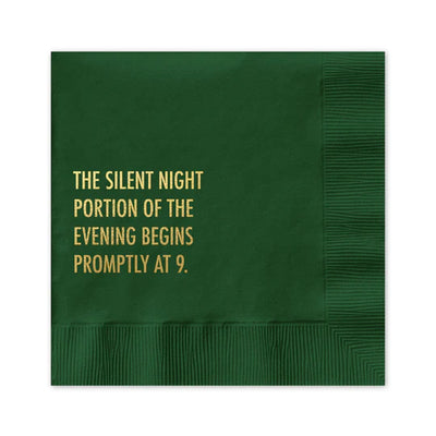 SILENT NIGHT CHRISTMAS COCKTAIL NAPKIN