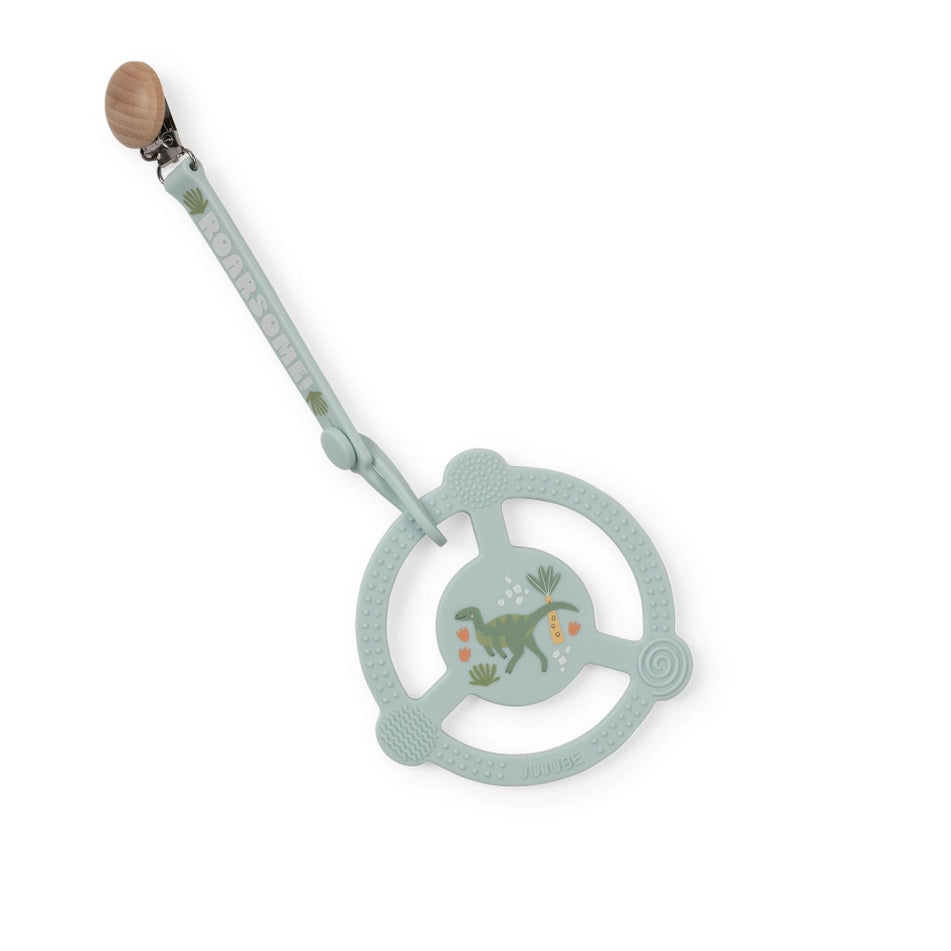 Silicone Teether Ring with Detachable Clip