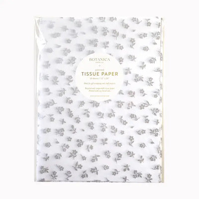 Silver Petite Flora | Tissue Paper (10 Sheets)
