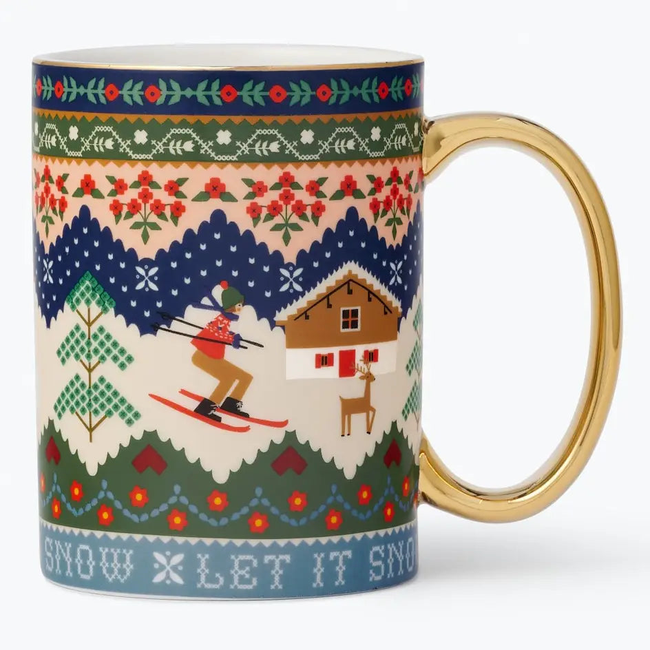 Ski Chalet Porcelain Mug