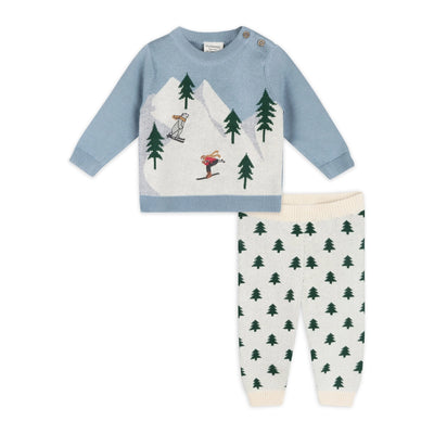 Ski Knit Baby Pullover Sweater & Pant Set