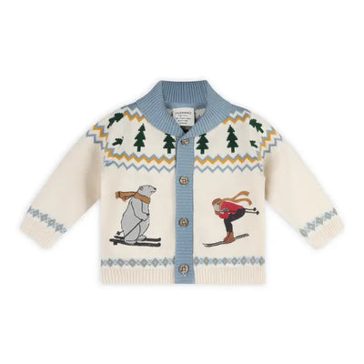 Ski Shawl Collar Baby Knit Cardigan