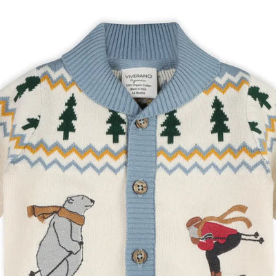 Ski Shawl Collar Baby Knit Cardigan