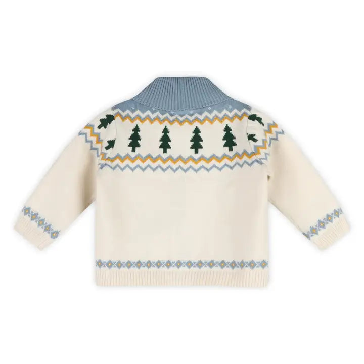 Ski Shawl Collar Baby Knit Cardigan