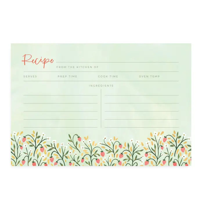 Strawberry Meadow Recipe Cards