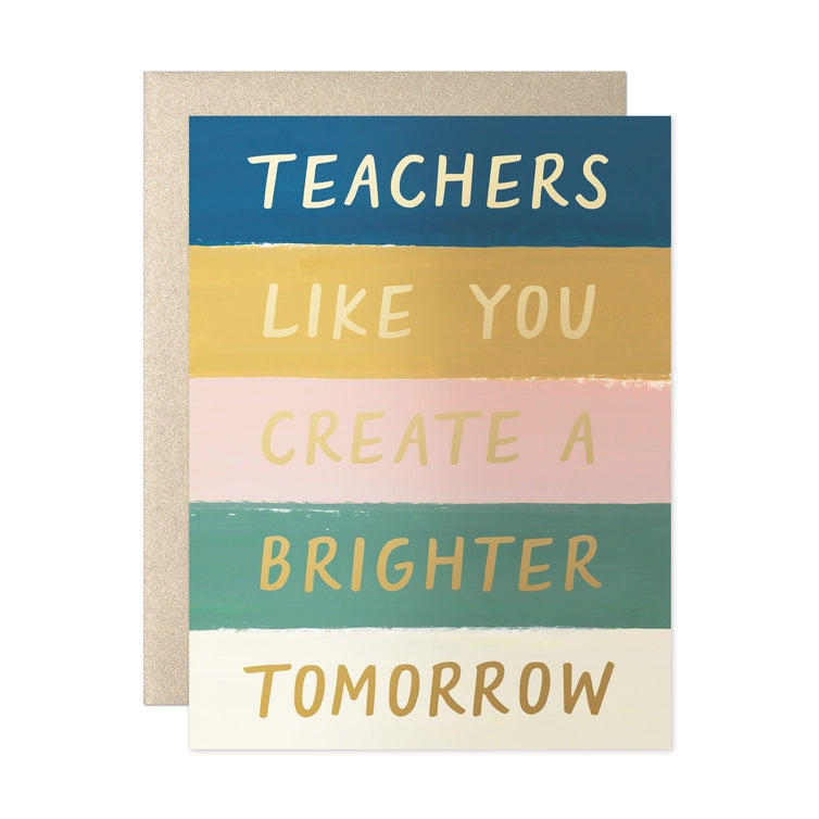 TEACHER BRIGHTER TOMORROW CARD