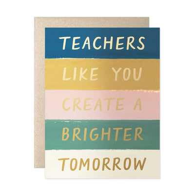 TEACHER BRIGHTER TOMORROW CARD