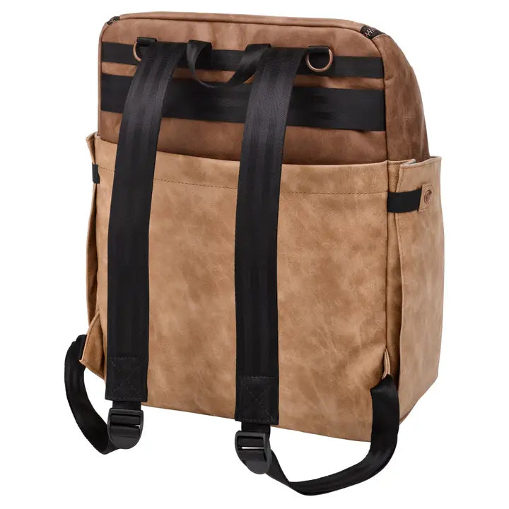 TEMPO BACKPACK DIAPER BAG IN BRIOCHE FAUX