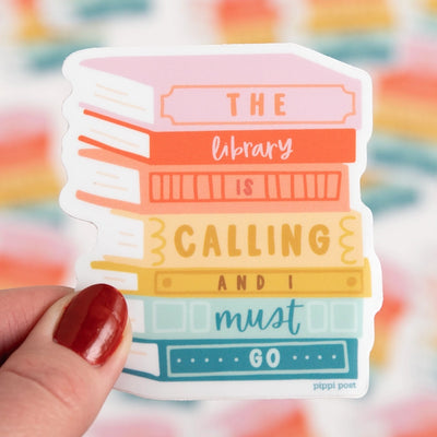 THE LIBRARY IS CALLING DECAL STICKER