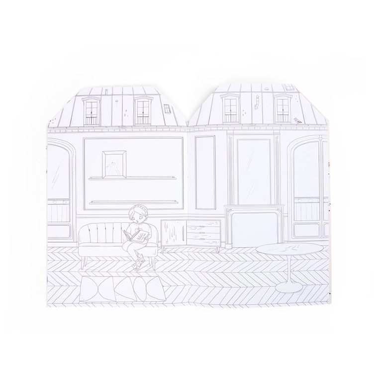 COLORING BOOK W/145 STICKERS THE PARISIENNES