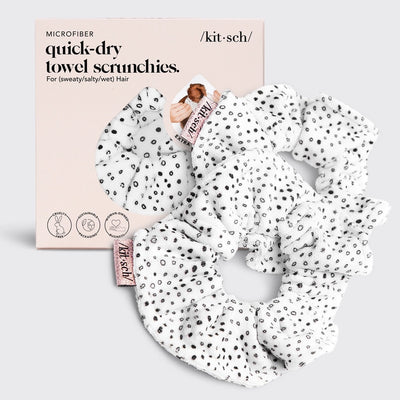 TOWEL SCRUNCHIE 2 PACK - MICRO DOT