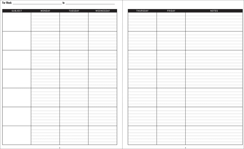 FLORAL TEACHER'S LESSON PLANNER