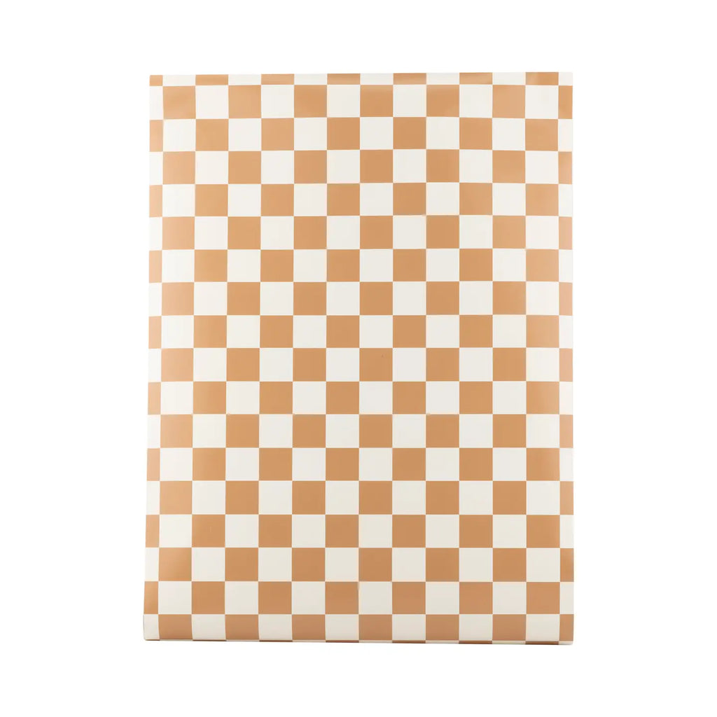 Gingerbread Checked Table Runner