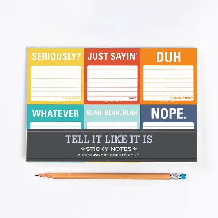 Tell It Like It Is Sticky Note Pad