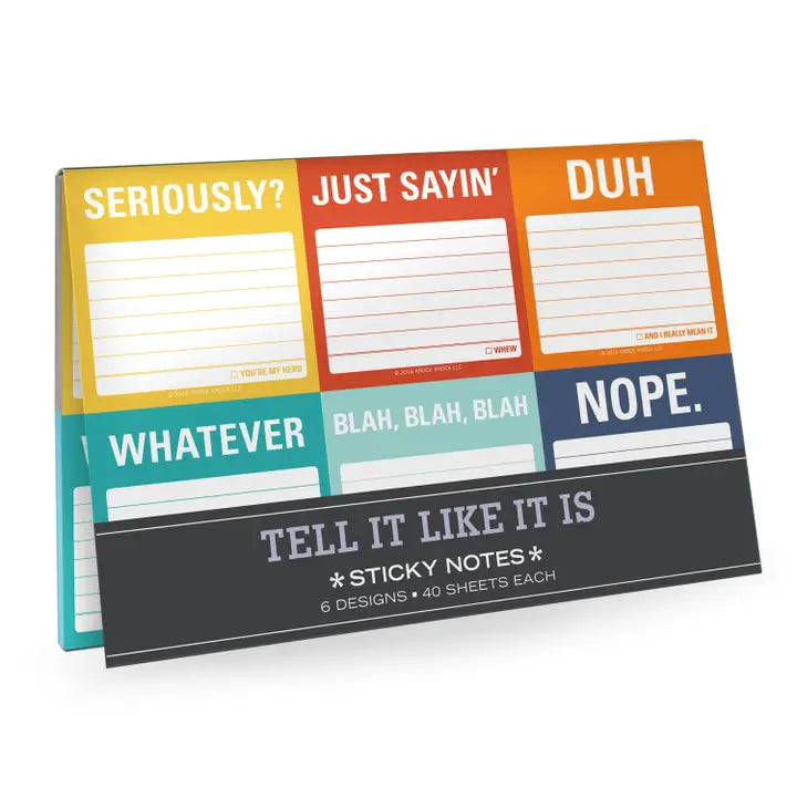 Tell It Like It Is Sticky Note Pad