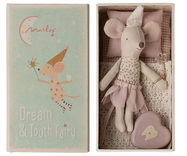 Tooth Fairy Mouse, Little Sister In Match Box