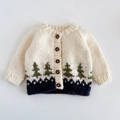 Navy Forest, Knit Cardigan