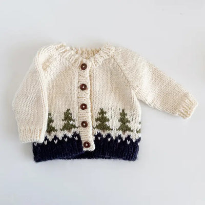 Navy Forest, Knit Cardigan
