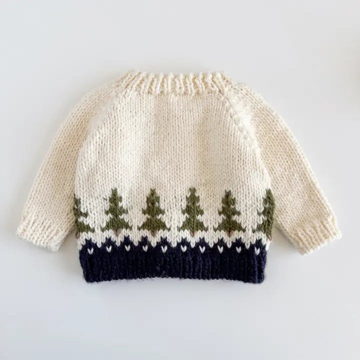 Navy Forest, Knit Cardigan