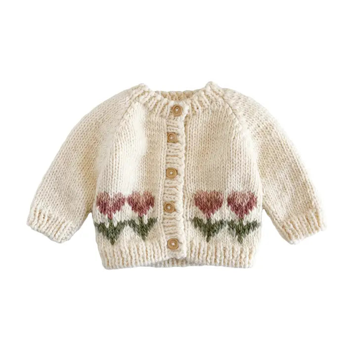 Tulip Flower, Knit Cardigan