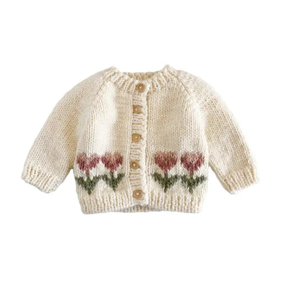Tulip Flower, Knit Cardigan
