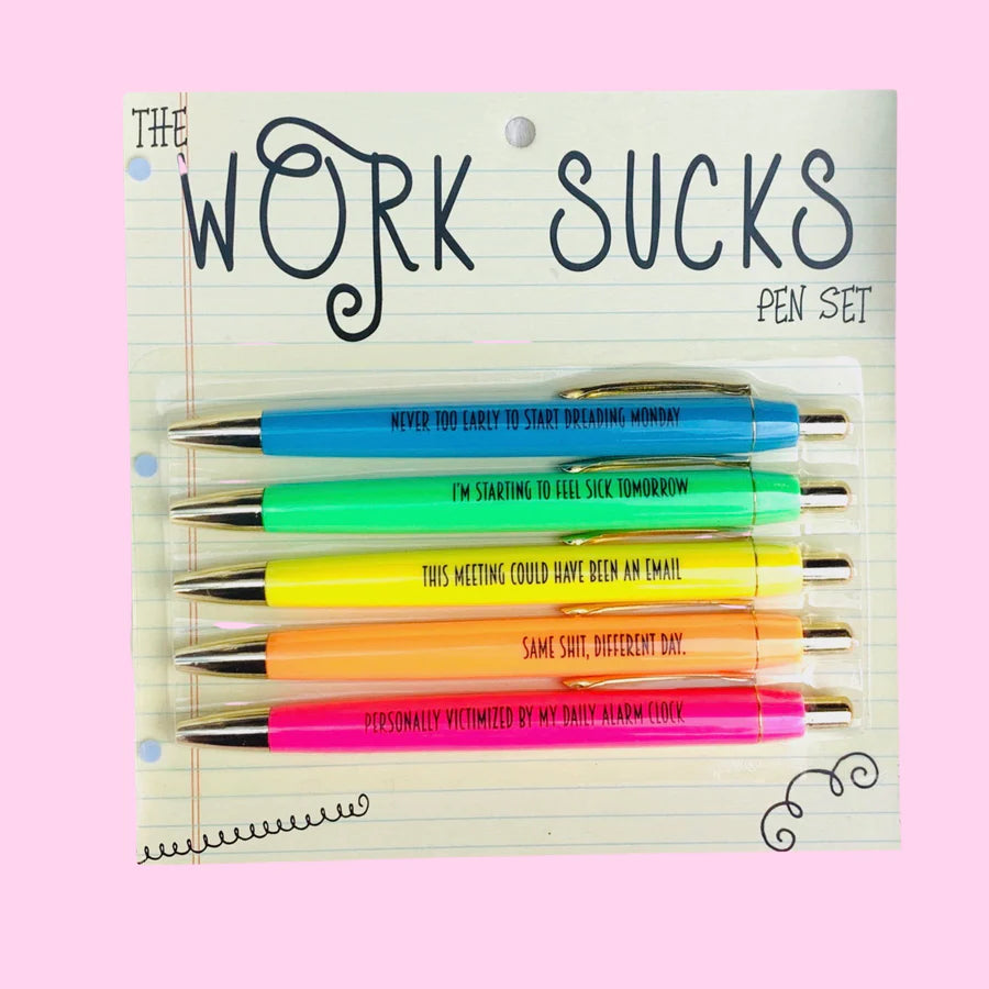 WORK SUCKS PEN SET