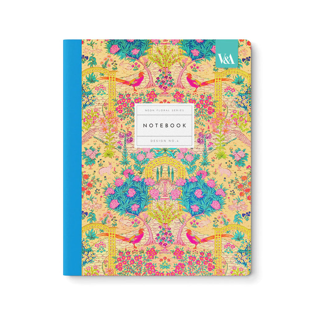 Neon Floral Exercise Book