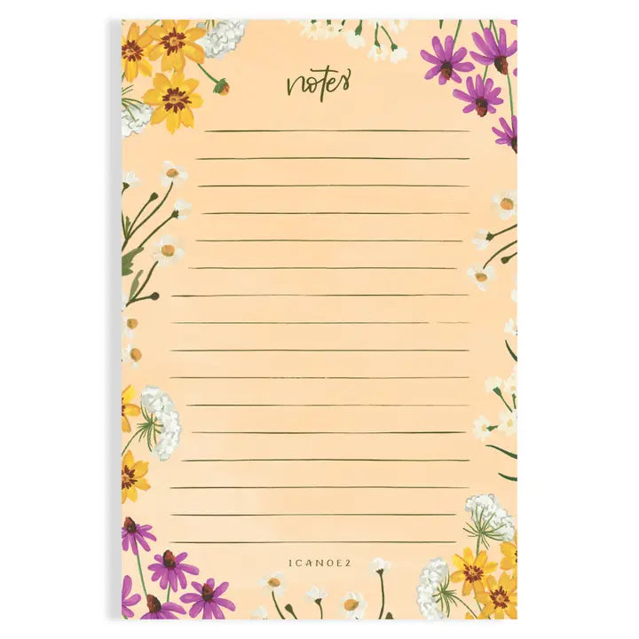 Vintage Blooms Floral 4x6 Notepad