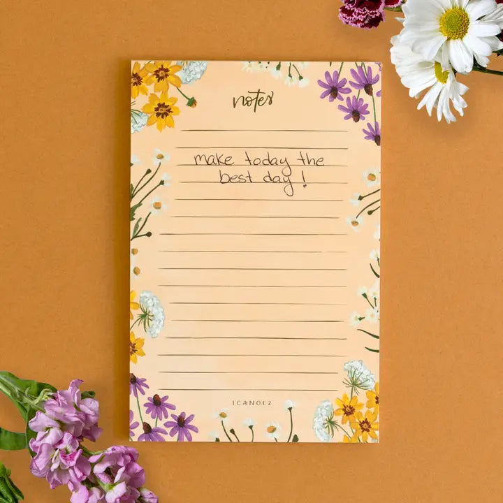 Vintage Blooms Floral 4x6 Notepad