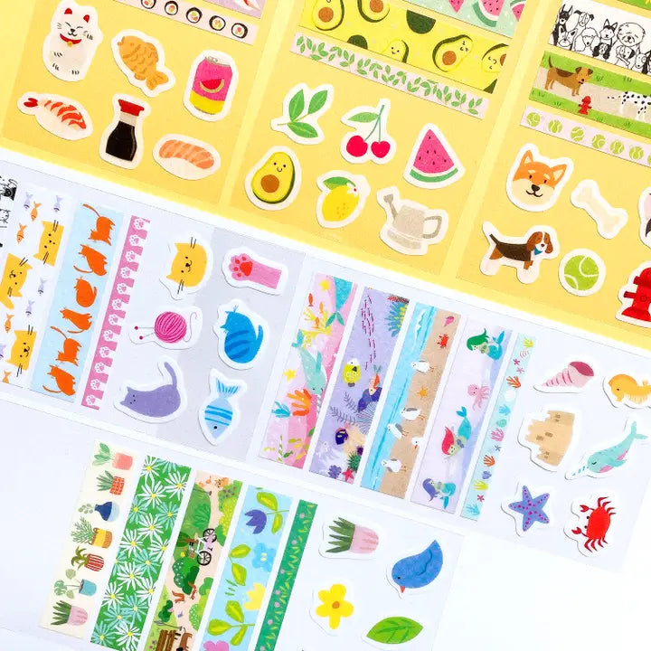 FEILDS AND FLOWERS WASHI STICKERS