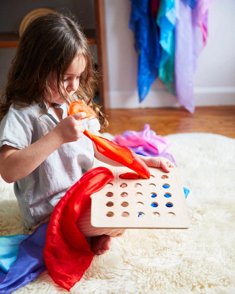 WOODEN WEAVING BOARD FOR PLAYSILKS