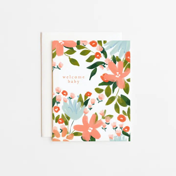 WELCOME BABY WILDFLOWER CARD