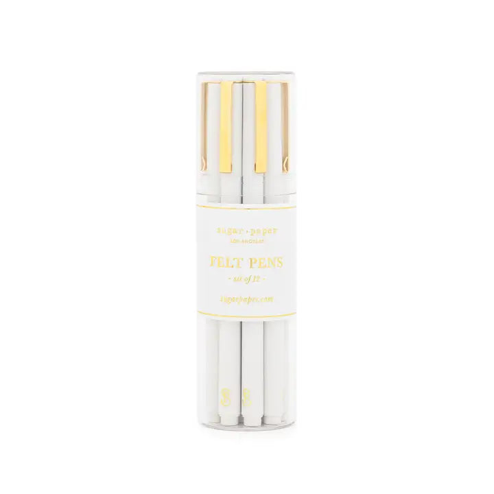 FELT PENS (SET OF 12) WHITE