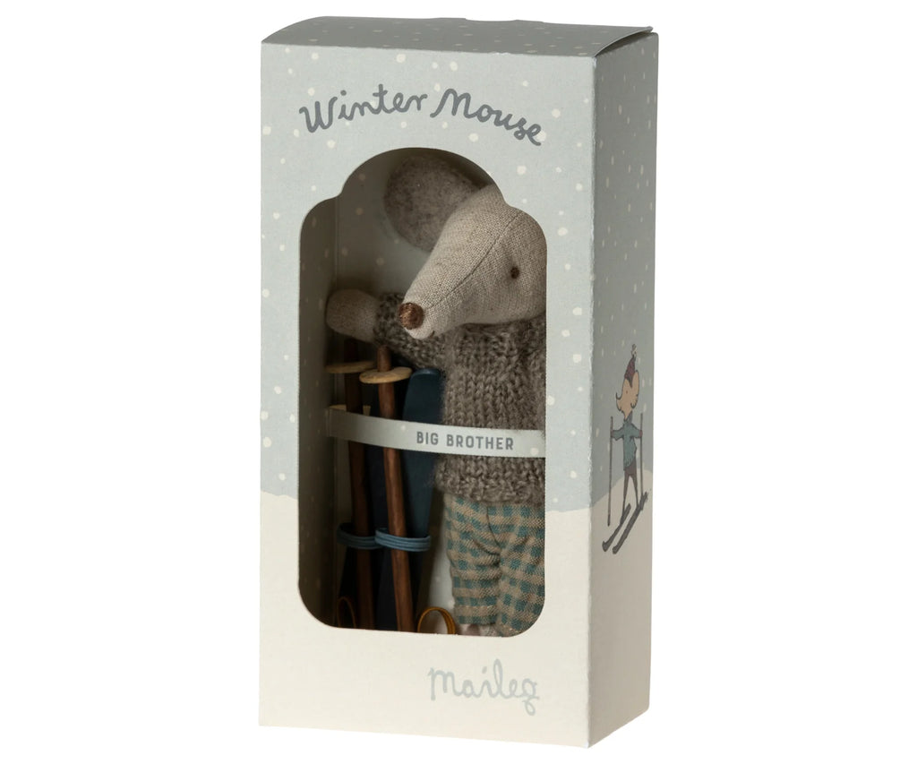 WINTER MOUSE WITH SKI SET, BIG BROTHER