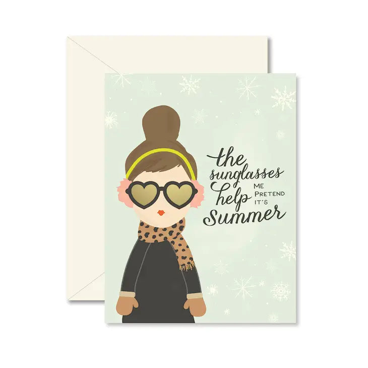 WINTER SUNGLASSES GREETING CARD