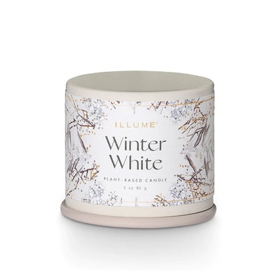 WINTER WHITE DEMI VANITY TIN CANDLE