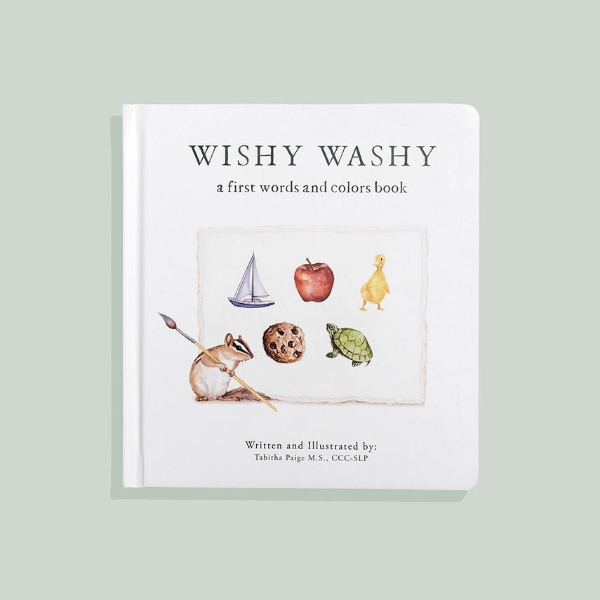 WISHY WASHY: A BOARD BOOK OF FIRST WORDS AND COLORS