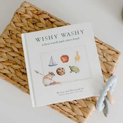 WISHY WASHY: A BOARD BOOK OF FIRST WORDS AND COLORS